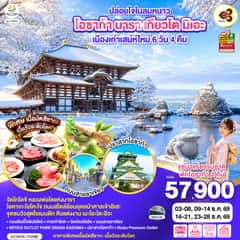 ปล่อยใจในลมหนาว โอซาก้า นารา เกียวโต มิเอะ เมืองเก่าเสน่ห์ใหม่ 6 วัน 4 คืน โดยสายการบินไทย [TG]