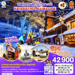 TOKYO FUJI SKI KAMAKURA KAWAGOE 6D 3N โดยสายการบินไทย [TG]