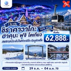 ชิราคาวาโกะ ฮาคุบะ ฟูจิ อิลลูมิเนชั่น โตเกียว NEW YEAR 7วัน 4คืน สายการบินไทยแอร์เอเชีย เอ็กซ์ (บินเข้านาโกย่า-ออกโตเกียว)