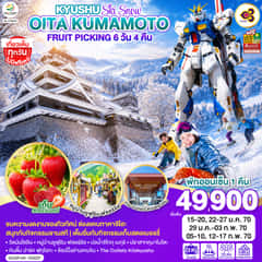 KYUSHU OITA KUMAMOTO SKI SNOW FRUIT PICKING 6D 4N โดยสายการบินไทย [TG]
