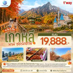 เกาหลี นามิ ซอรัคซาน 5วัน 3คืน โดยสายการบินทีเวย์ (TW)