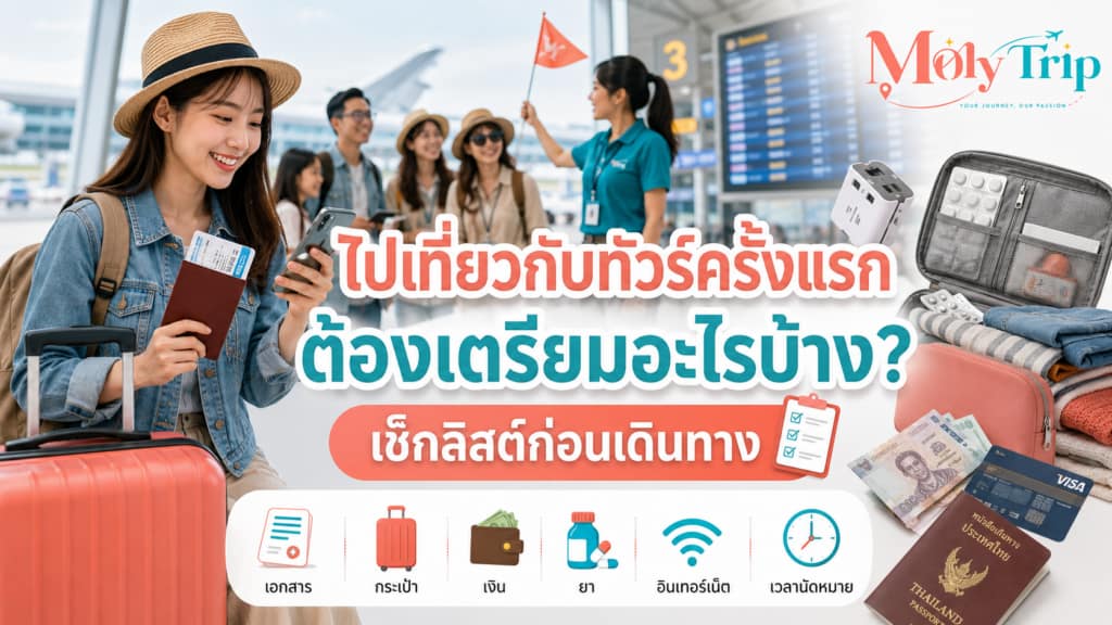 ไปเที่ยวกับทัวร์ครั้งแรกต้องเตรียมอะไรบ้าง เช็กลิสต์ก่อนเดินทางต่างประเทศ