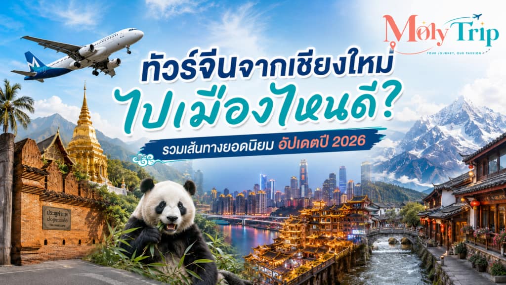 เปรียบเทียบเส้นทางทัวร์จีนจากเชียงใหม่ ฉงชิ่ง เฉิงตู คุนหมิง ลี่เจียง ซีอาน และเซี่ยงไฮ้