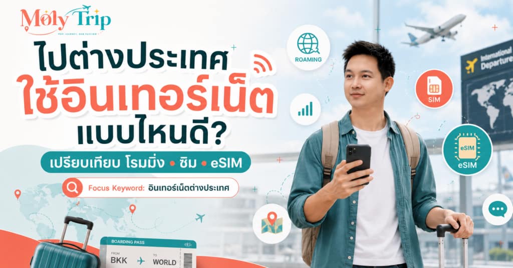 ไปต่างประเทศใช้อินเทอร์เน็ตแบบไหนดี เปรียบเทียบ Roaming SIM และ eSIM