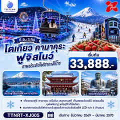 โตเกียว คามาคุระ ฟูจิสโนว์ ชมงานประดับไฟ เก็บสตรอว์เบอร์รี 6 วัน 3 คืน สายการบินไทยแอร์เอเชีย เอ็กซ์ (XJ)